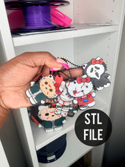 HK Spooky Straw + can Opener Keychain Bundle 3MF | STL FILE