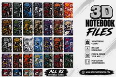 ALL 32 FOOTBALL 3D NOTEBOOKS | 3MF FILES