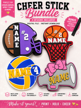 Sports Bundle Cheer Stick 3MF| STL File