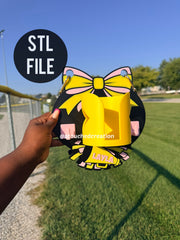 Cheer BOW MEGAPHONE Caddy Digital 3D File