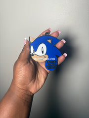 Blue Hedgehog Emergency Contact Keychain