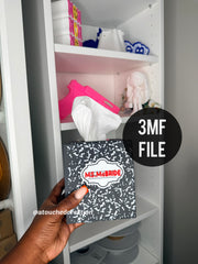 Composition Notebook TISSUE BOX 3MF FILE