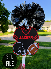 Football Caddy + BONUS CHEER STICK Digital 3D File