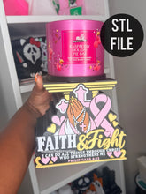 Faith & Fight Cancer Awareness Candle 3D | STL File