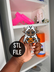 HALLOWEEN Highland cow BADGE 3MF | STL FILE