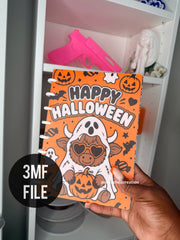 Halloween Highland cow NOTEBOOK 3MF FILE
