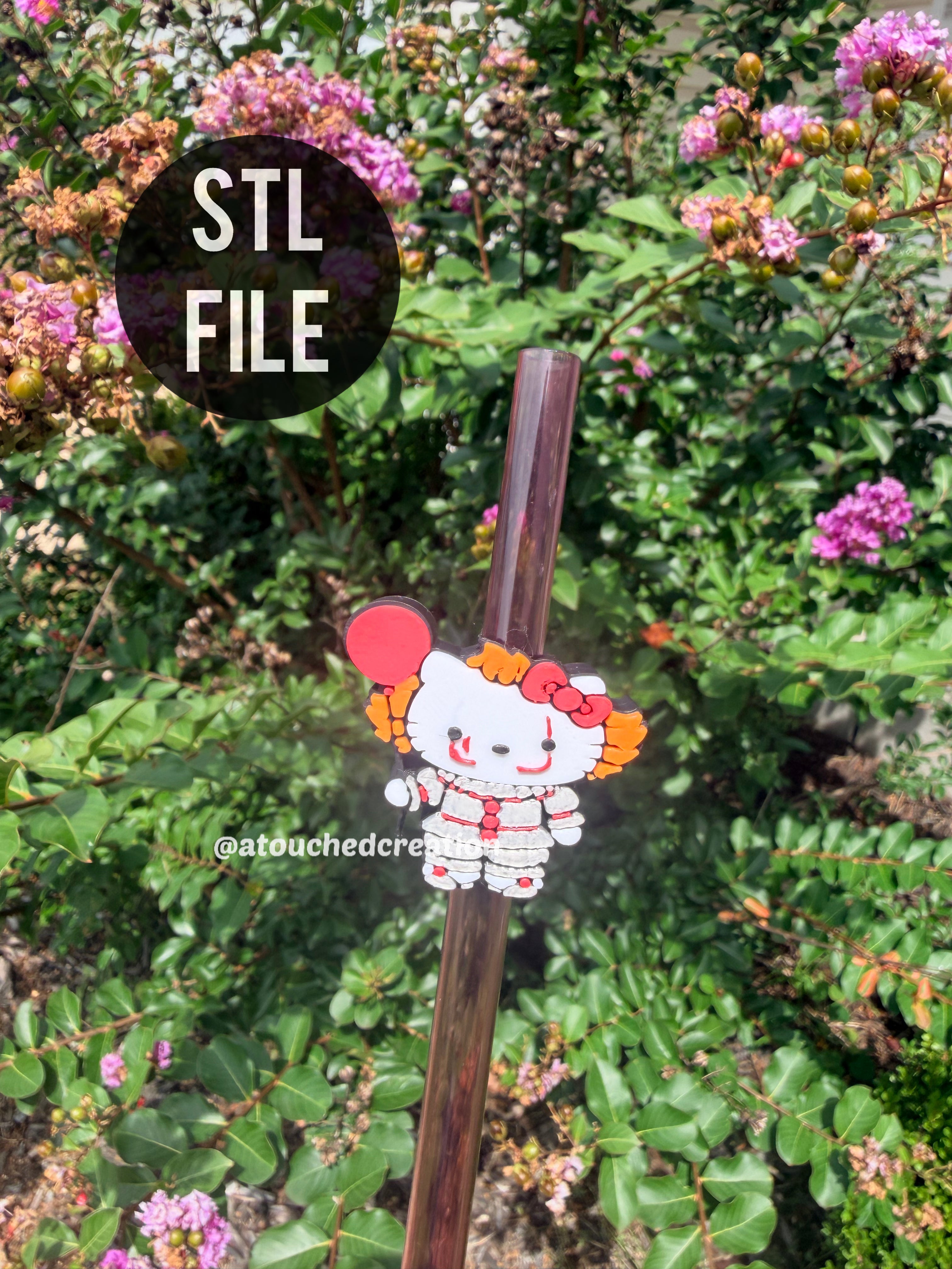 HK PENNY Straw Topper + Can Opener Keychain 3D File