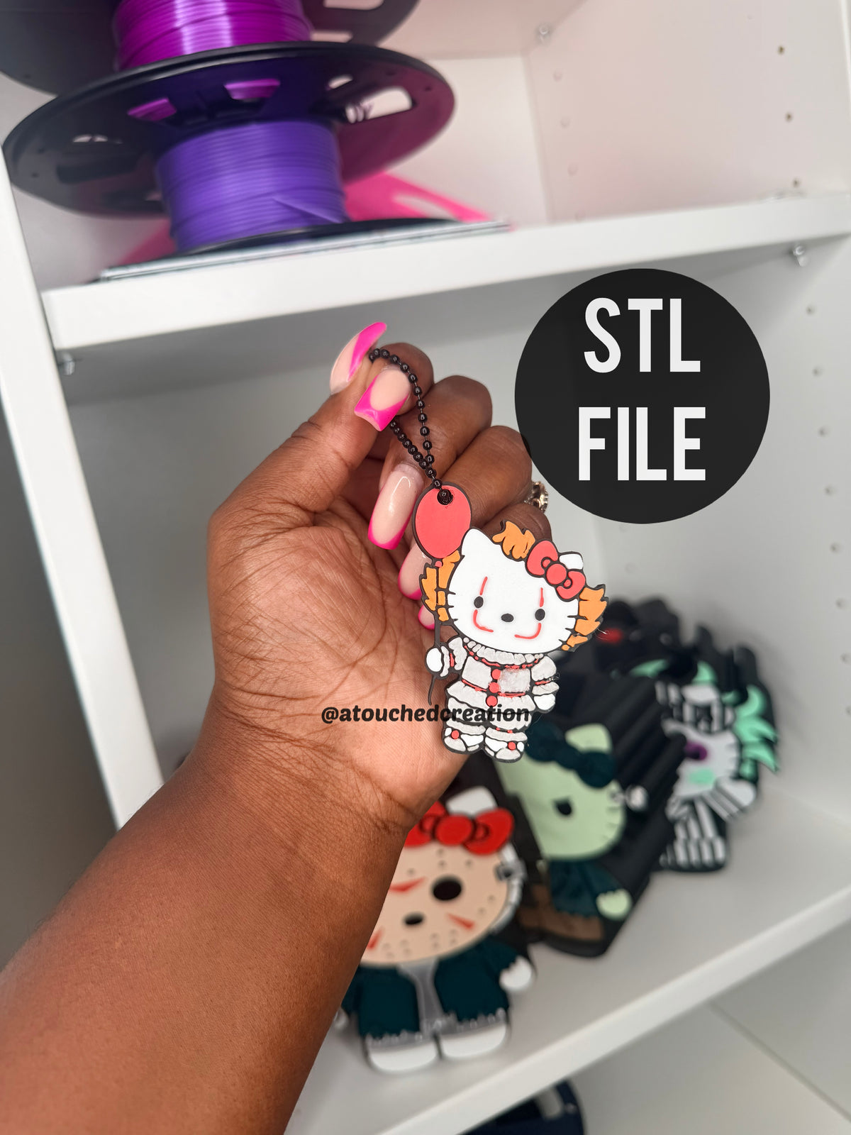 HK PENNY Straw Topper + Can Opener Keychain 3D File