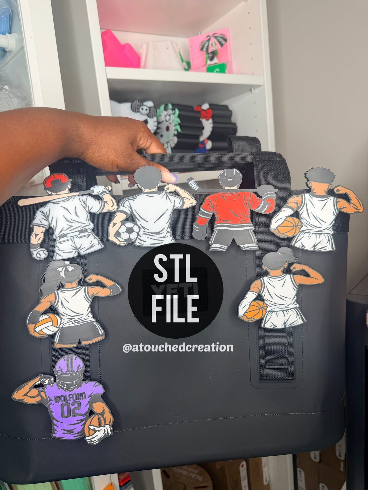Sport Players Pin Bundle Digital File 3MF | STL