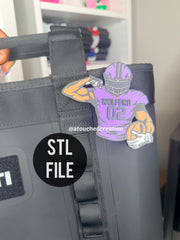 Football Player Pin Digital File 3MF | STL