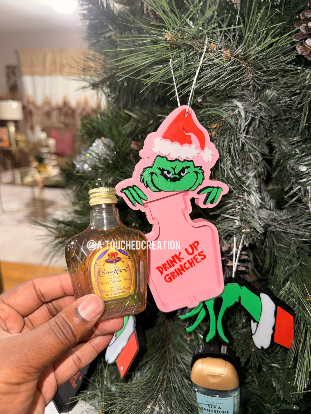 Grinchy Drink Ornament
