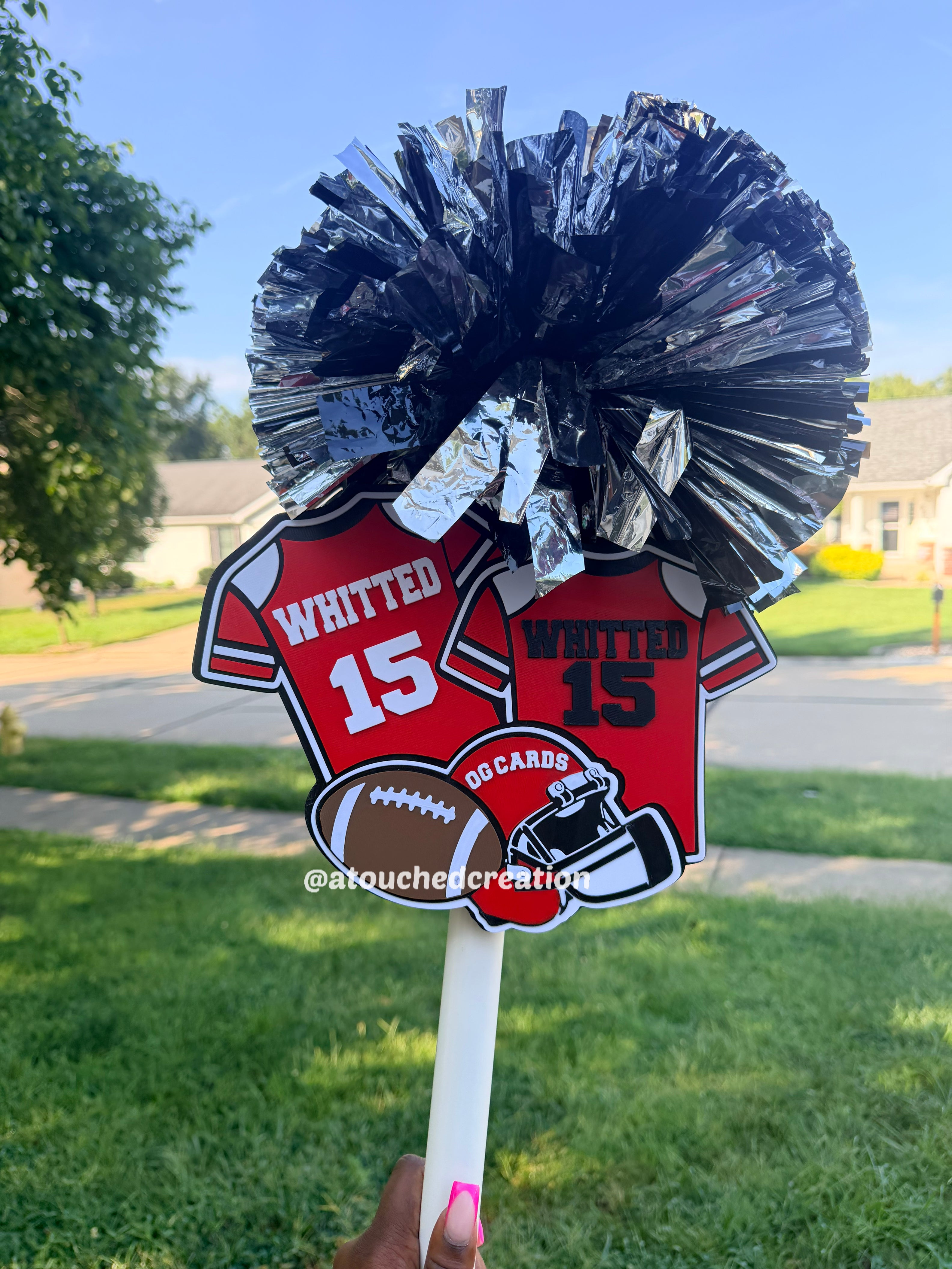 Custom Cheer Stick With Cowbell