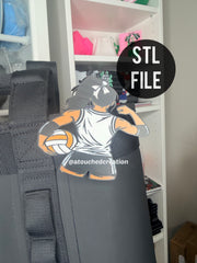 Volleyball Player Pin Digital File 3MF | STL