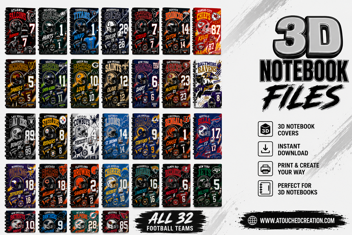 ALL 32 FOOTBALL 3D NOTEBOOKS | 3MF FILES