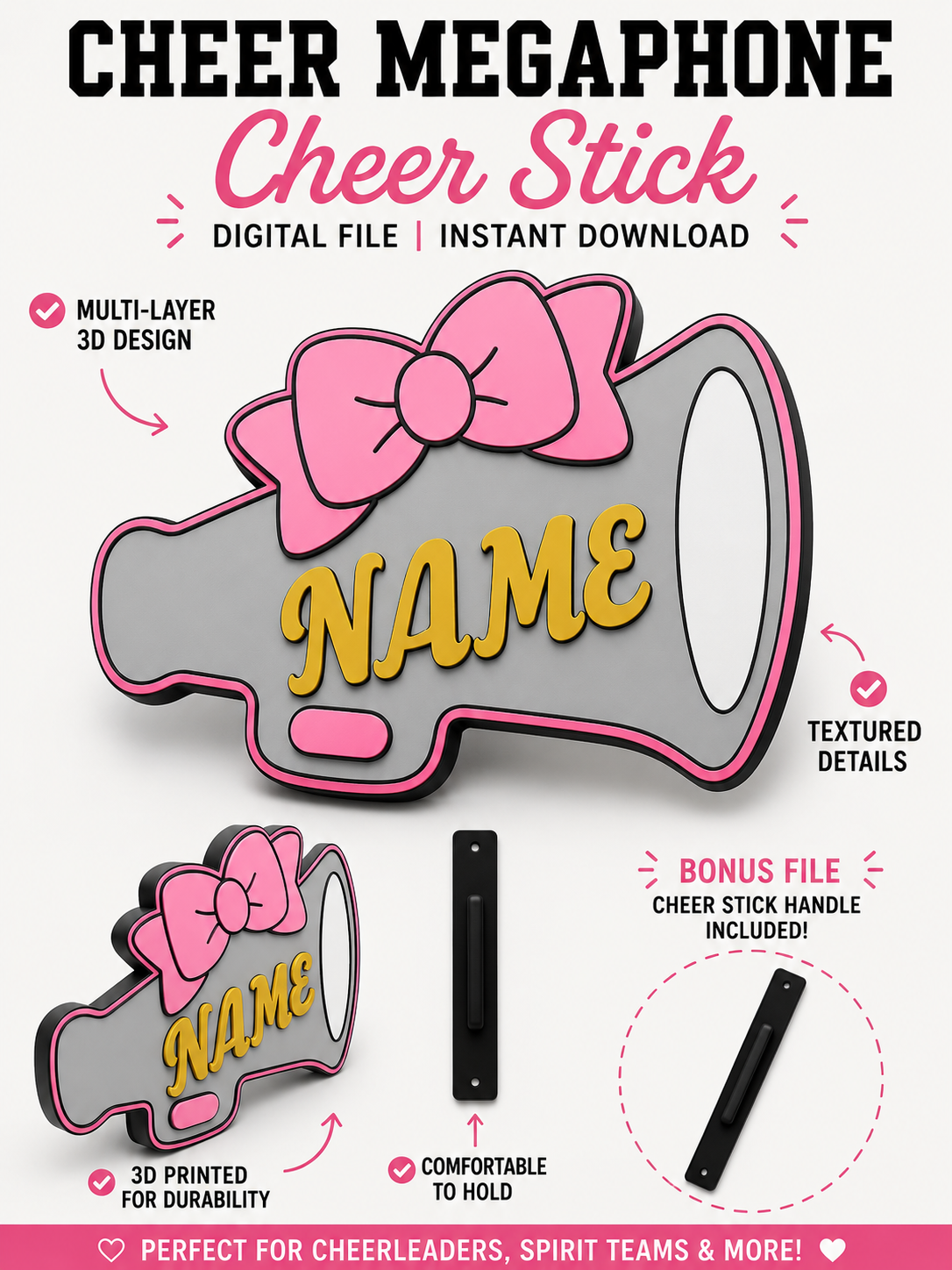 MEGAPHONE Cheer Stick 3MF| STL File