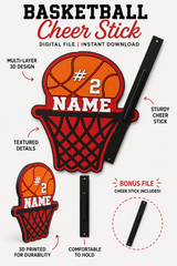 Basketball Cheer Stick 3MF| STL File