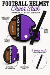 Football Helmet Cheer Stick 3MF| STL File