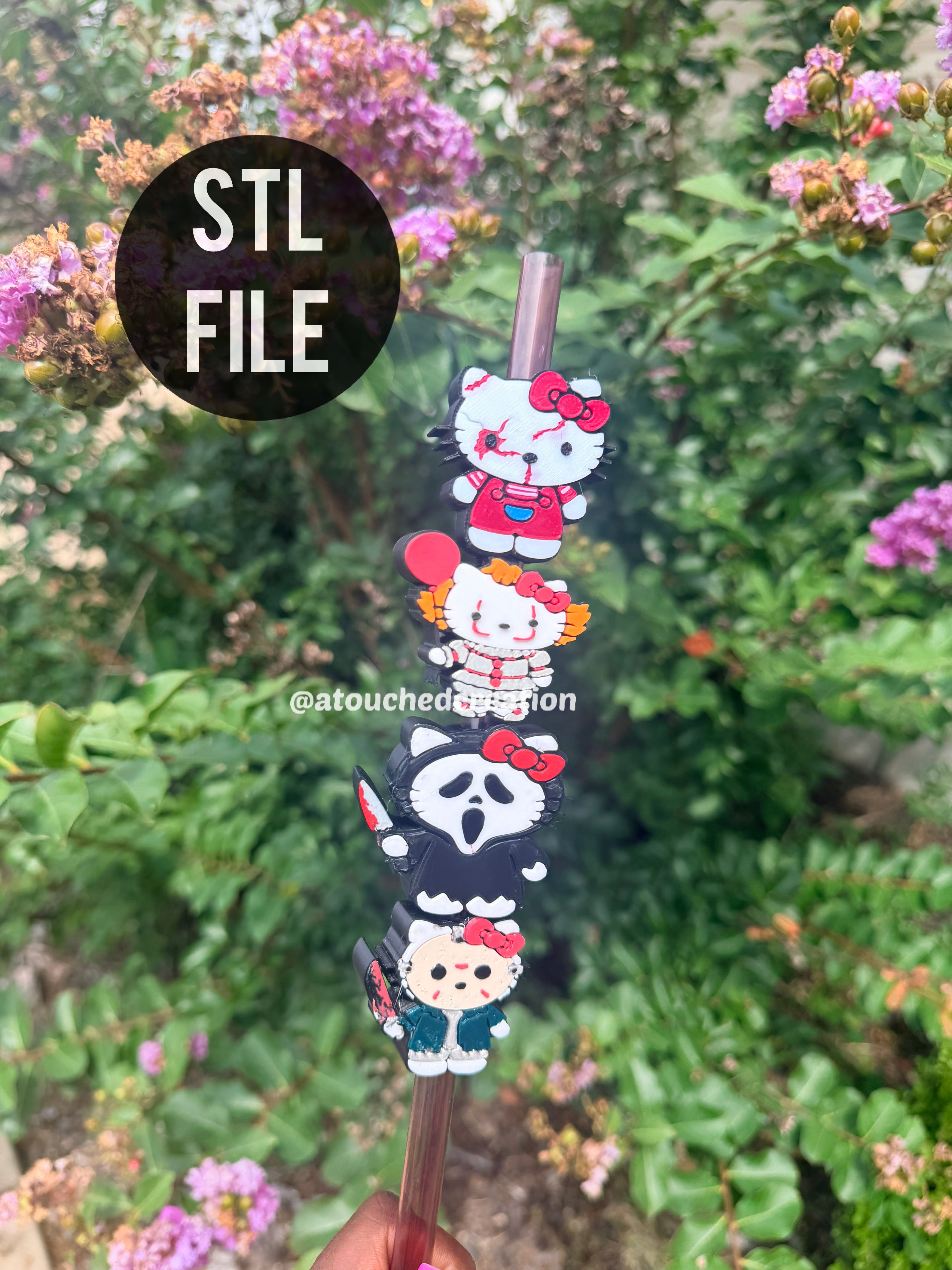 HK Spooky Straw + can Opener Keychain Bundle 3MF | STL FILE