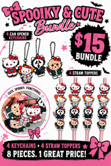 HK Spooky Straw + can Opener Keychain Bundle 3MF | STL FILE