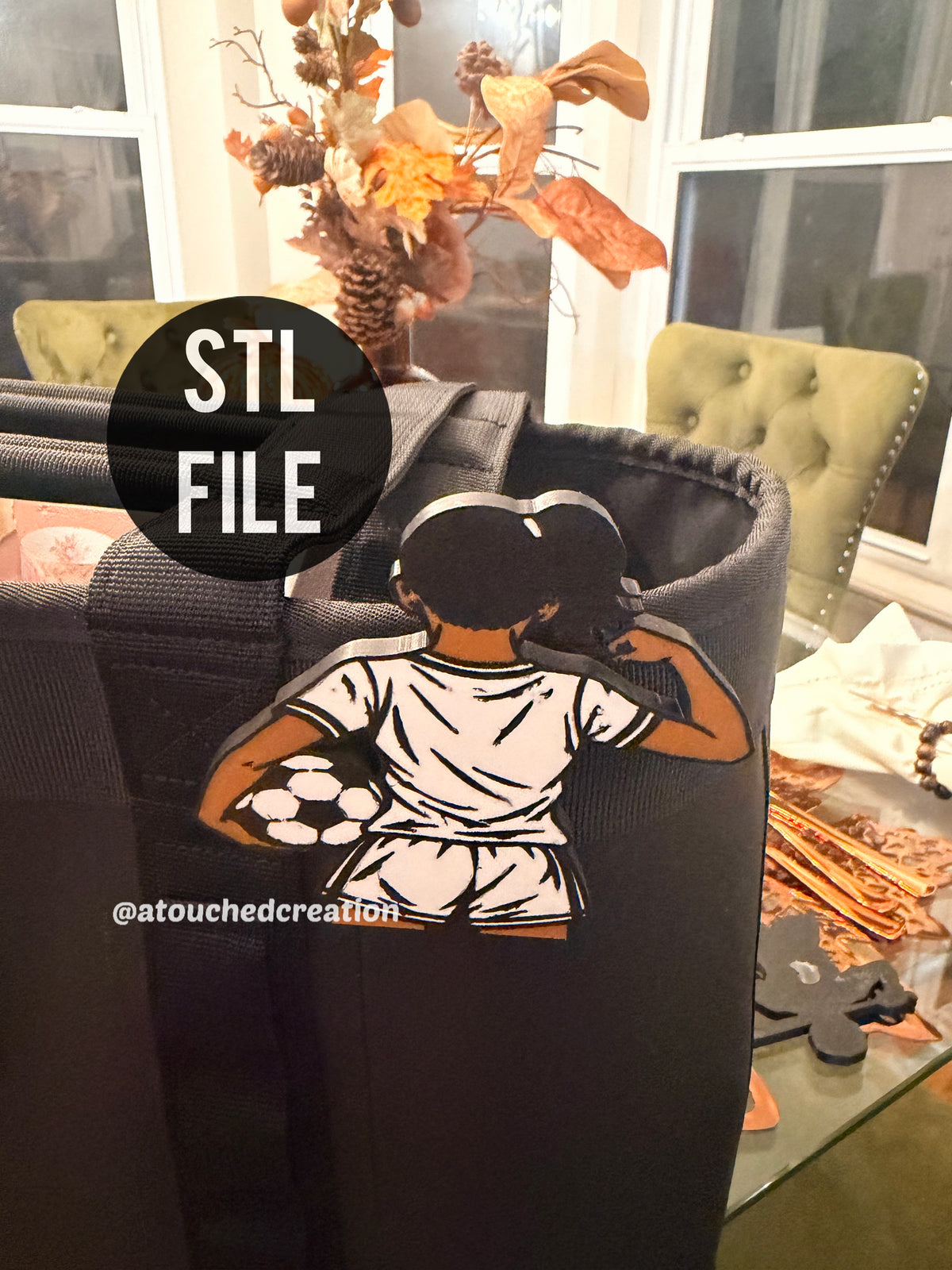 Soccer Player Pin GIRL Digital File 3MF | STL