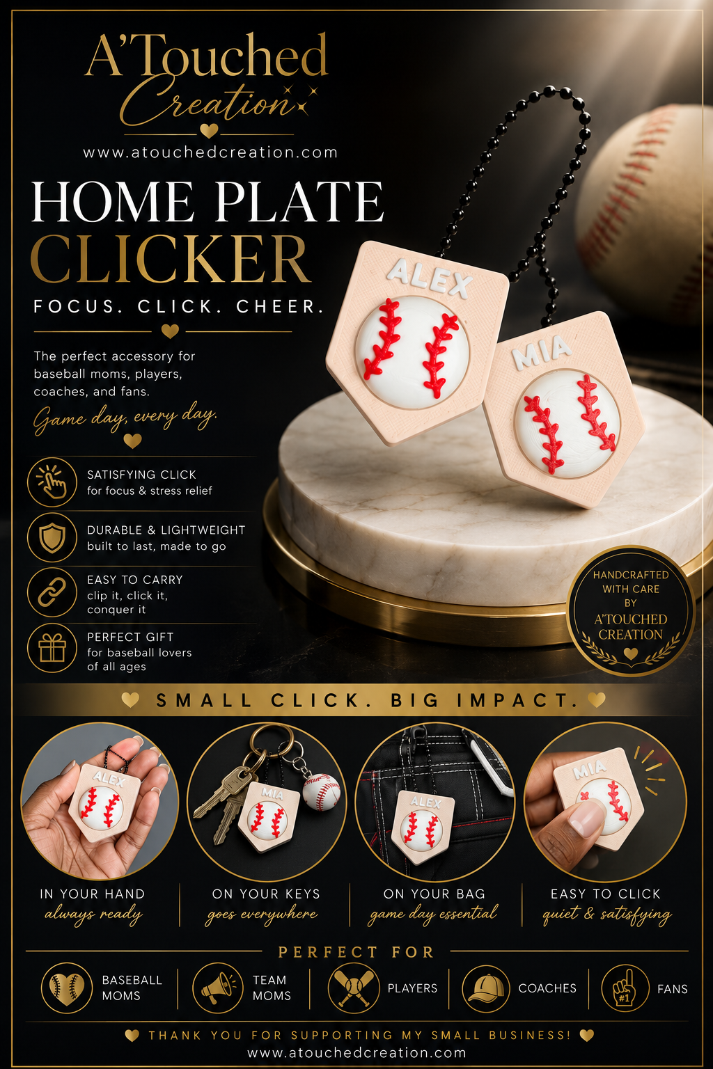 Home Plate Baseball Clicker