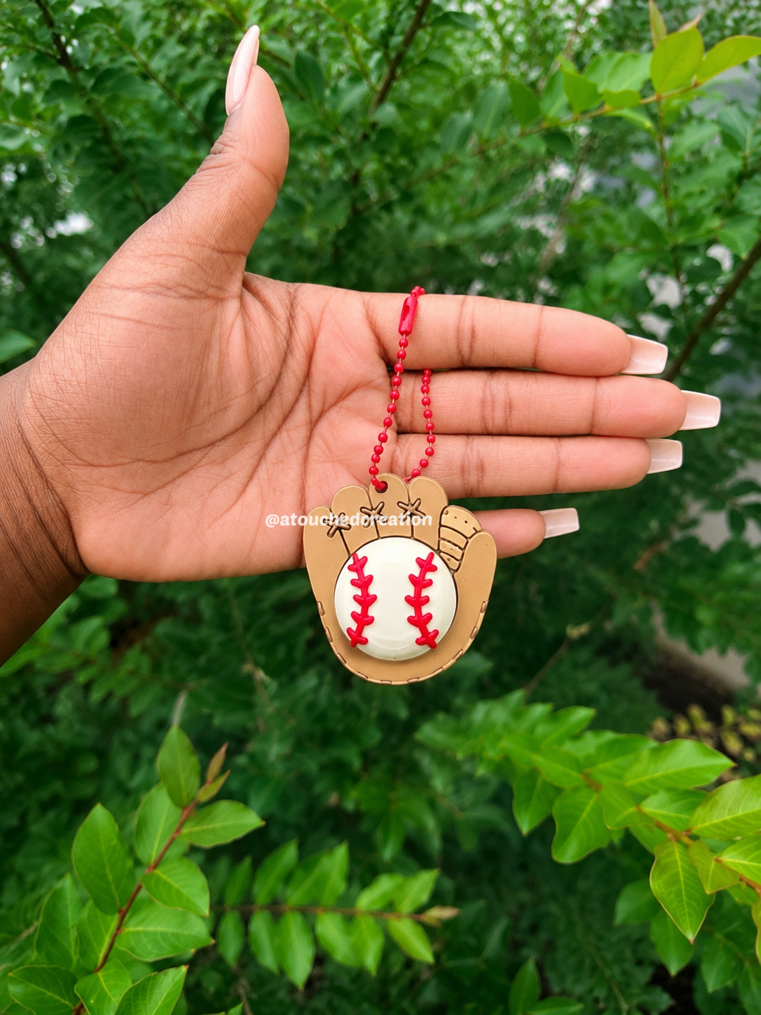 Baseball Glove Clicker Fidget Keychain