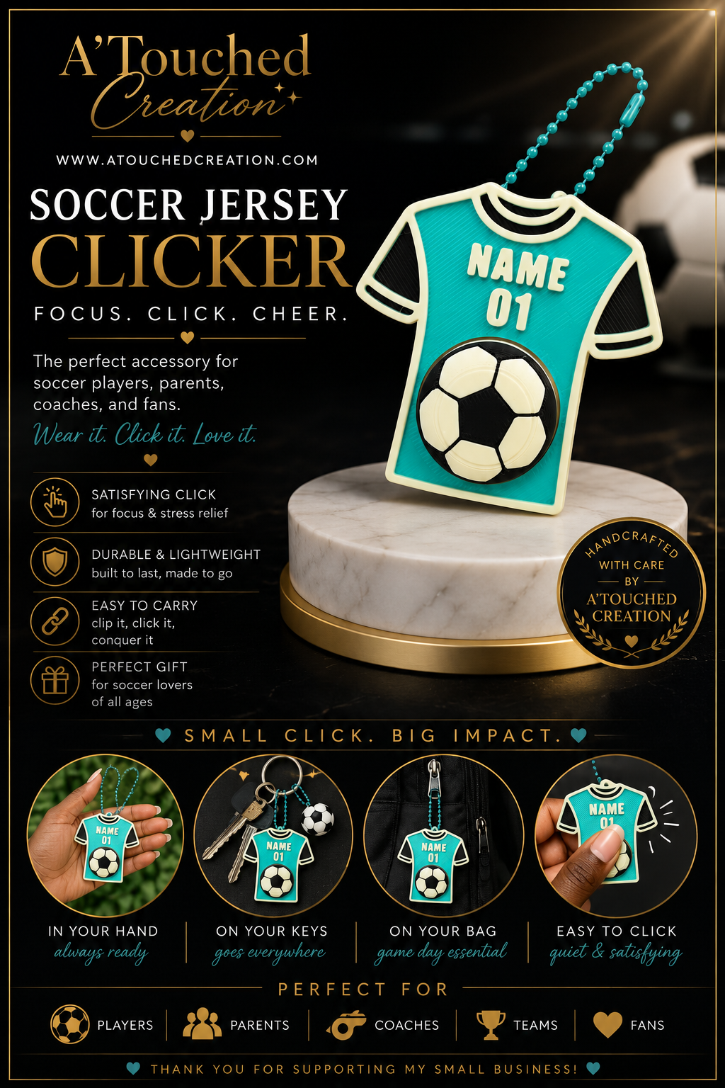 Soccer Jersey Fidget Clicker