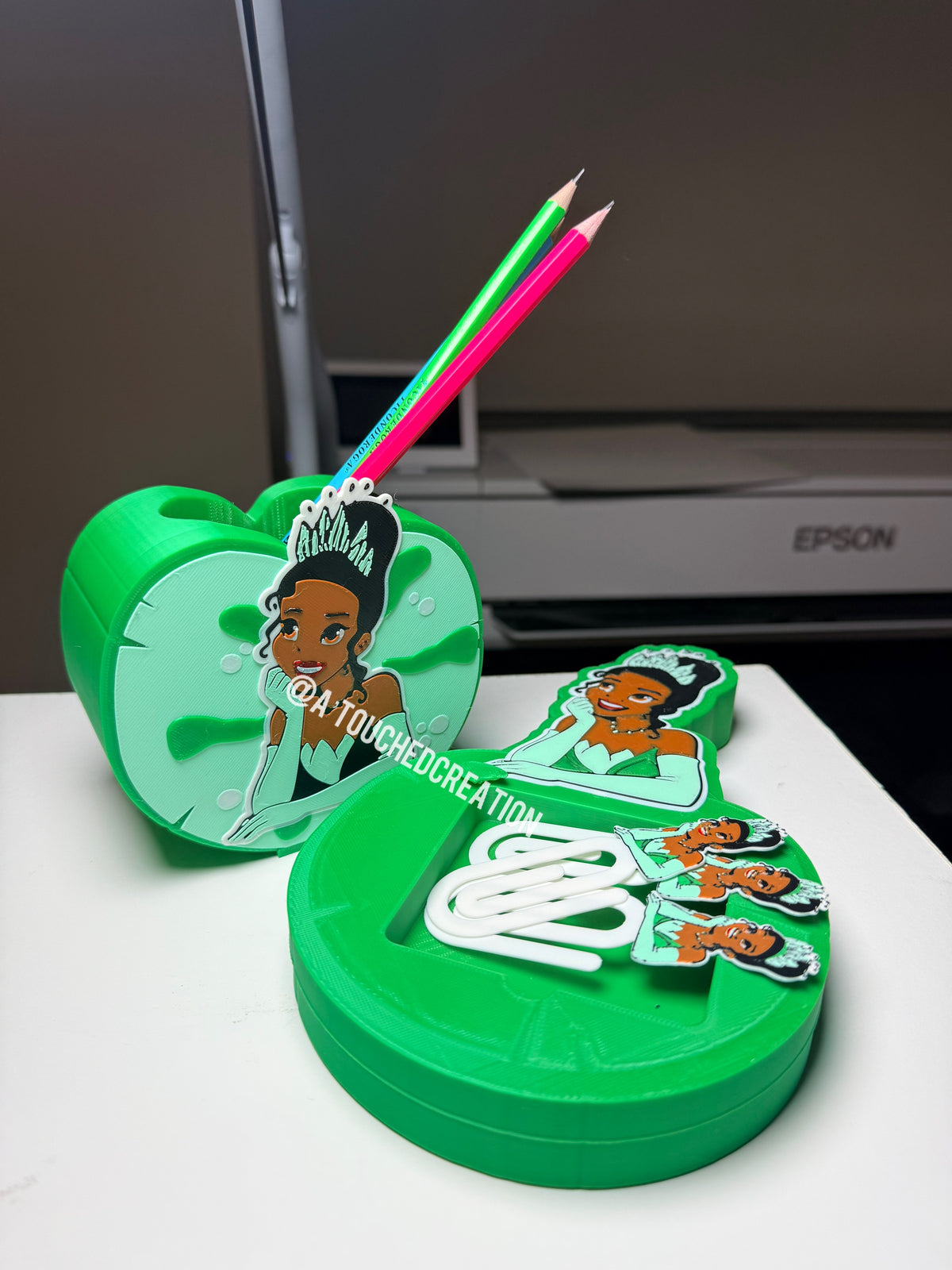 Custom Jumbo Paperclip &amp; Notepad Holder Set