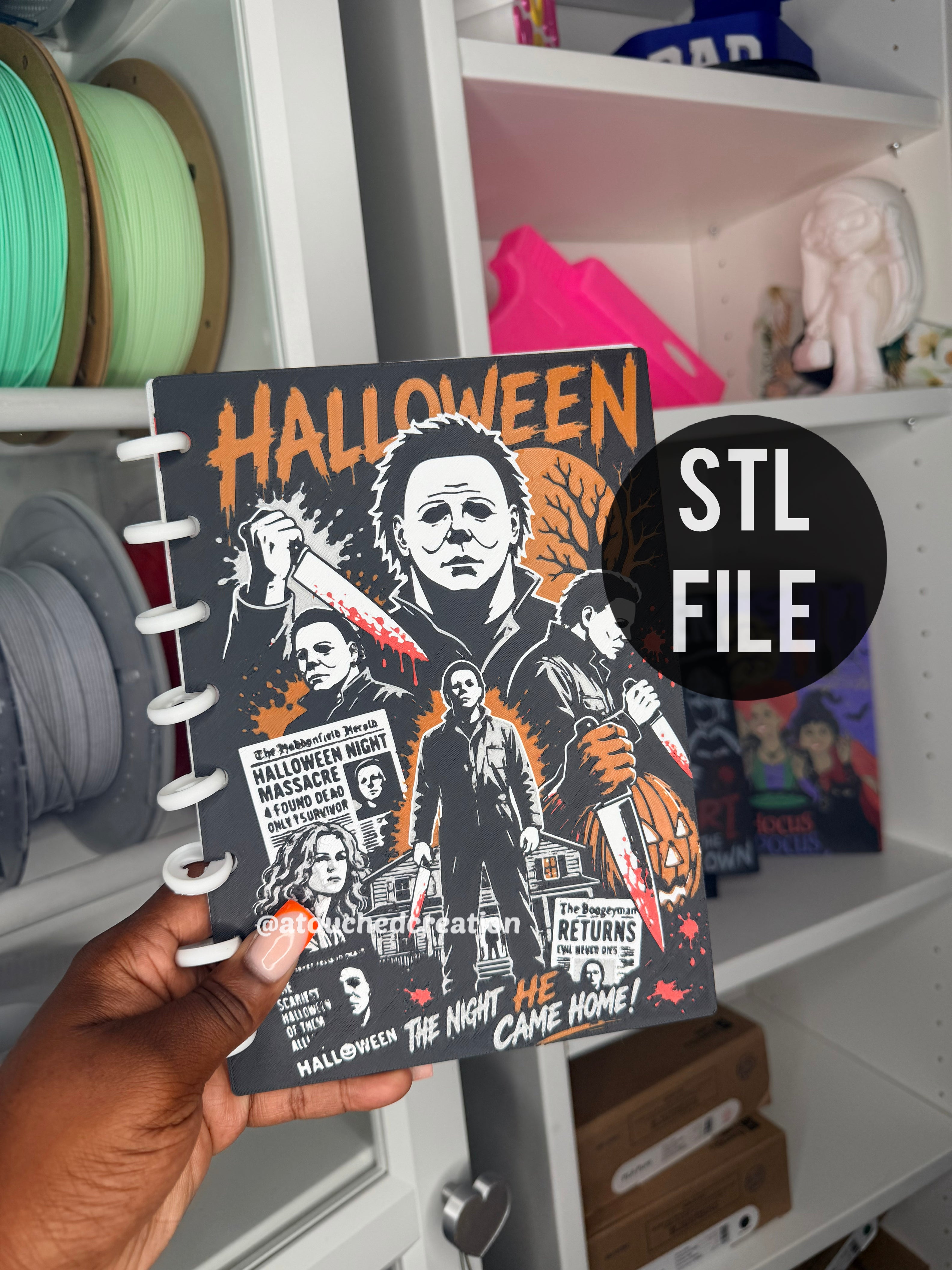 All 9 Halloween Notebook Bundle 3MF Files