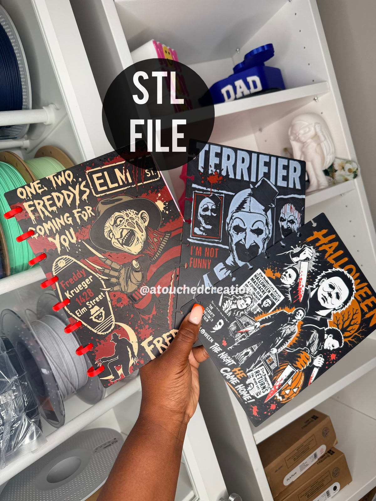 Horror 3 Pack PART 2 Notebook Bundle 3MF Files