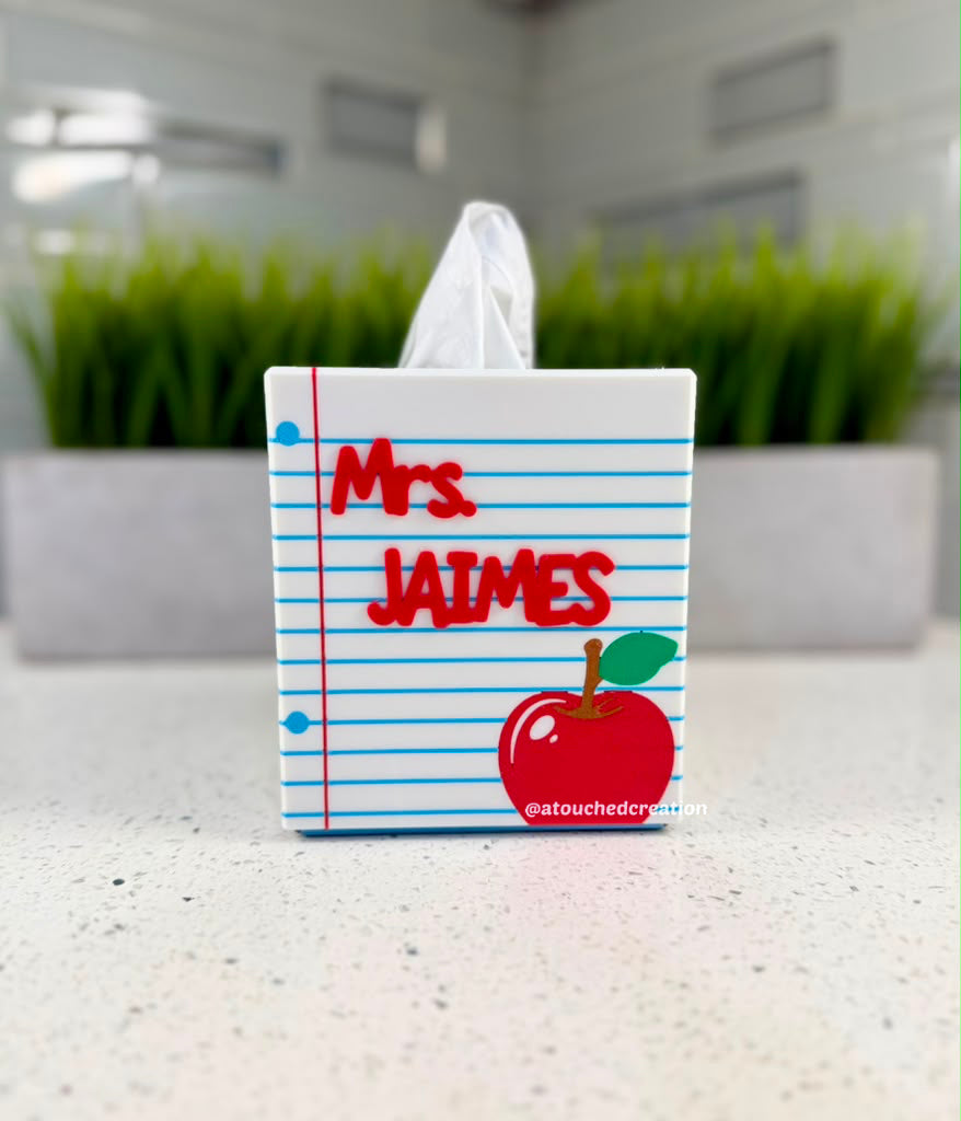 Notebook Paper Tissue Box