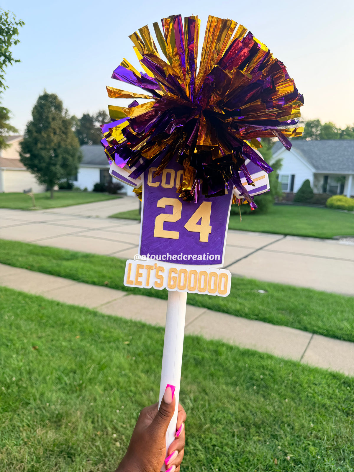 Custom Cheer Stick With Cowbell