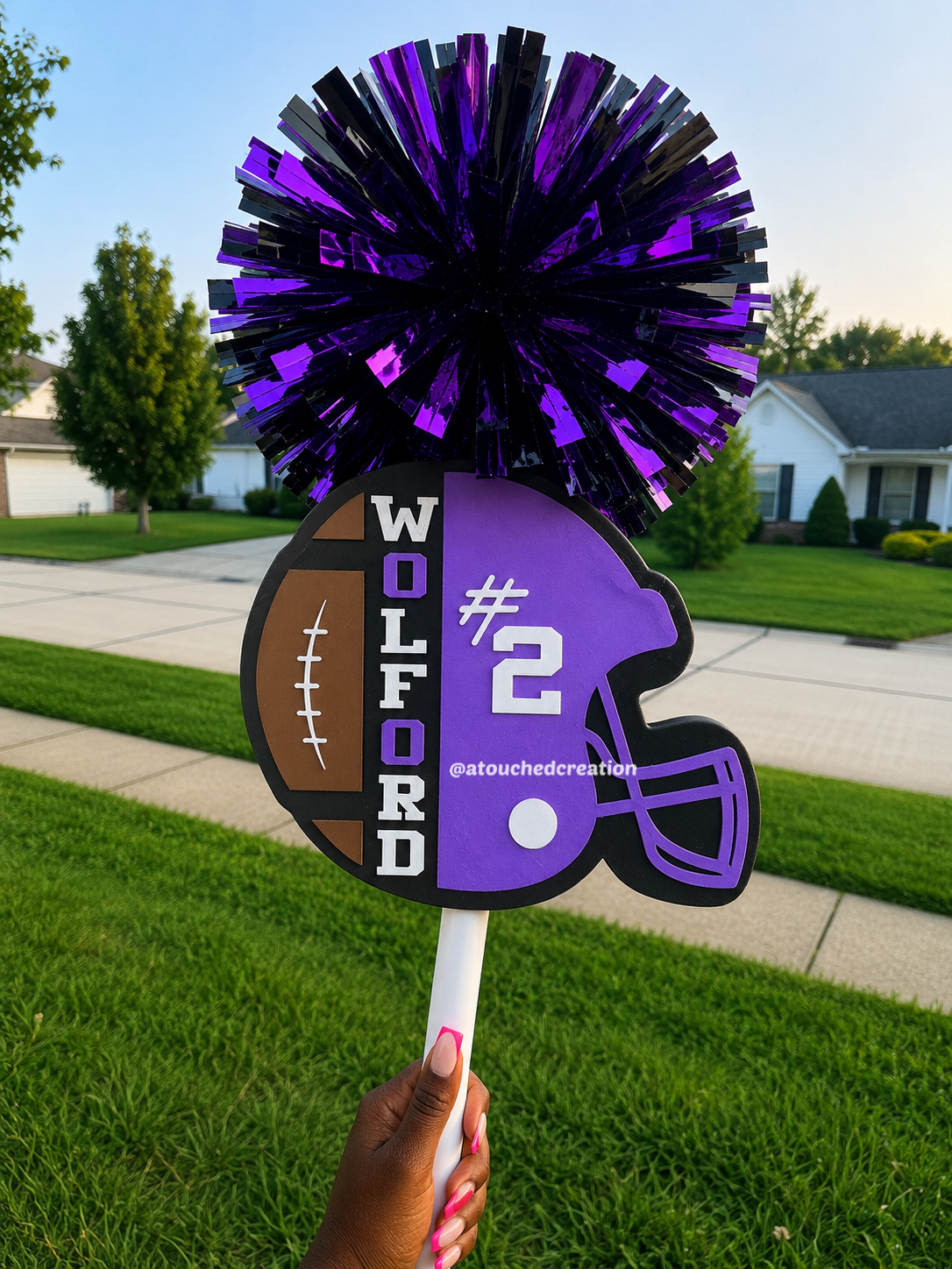 Custom Cheer Stick With Cowbell