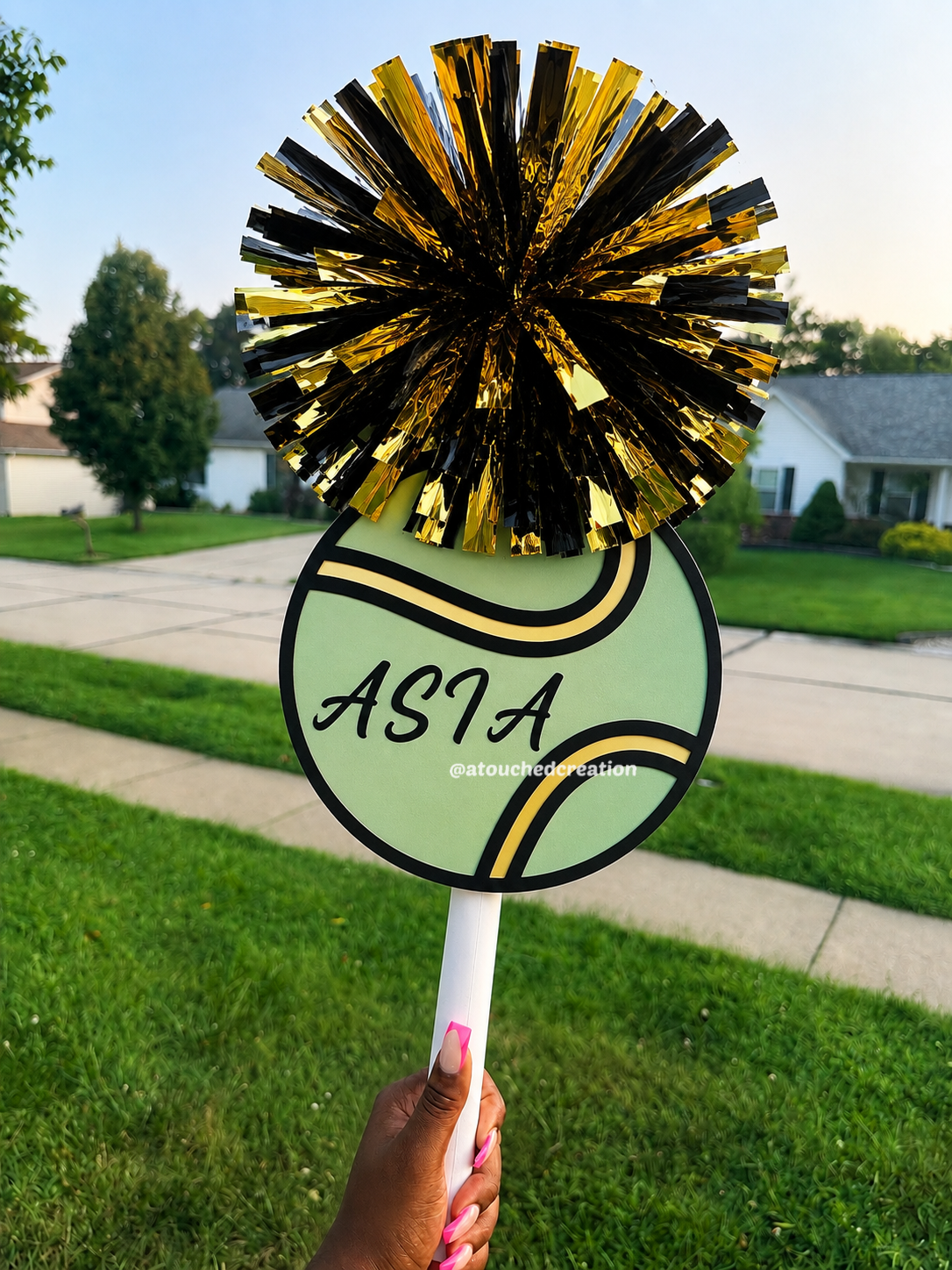 Custom Cheer Stick With Cowbell