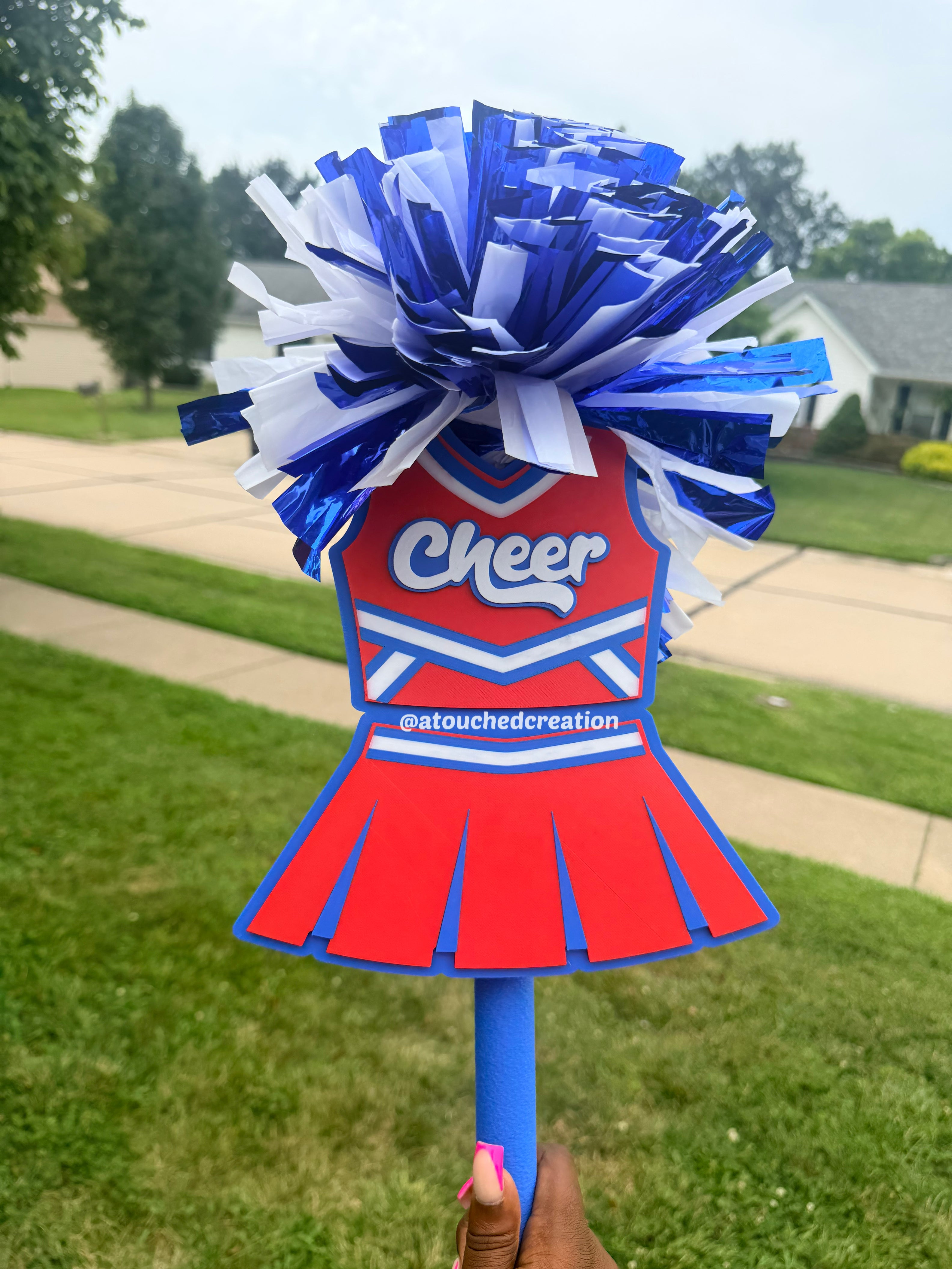 Custom Cheer Stick With Cowbell