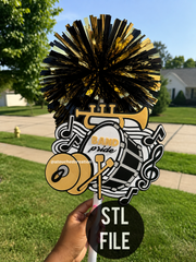 BAND EDITABLE Cheer Stick 3MF| STL File