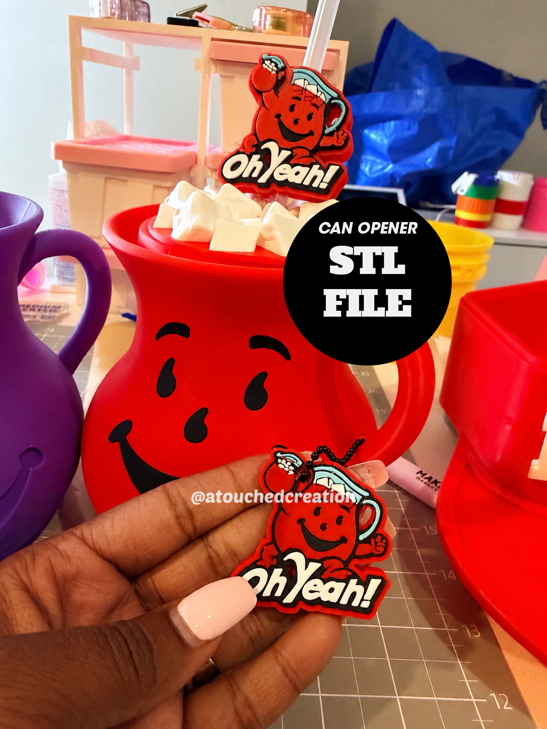 Kool A Can Opener Keychain 3MF | STL File