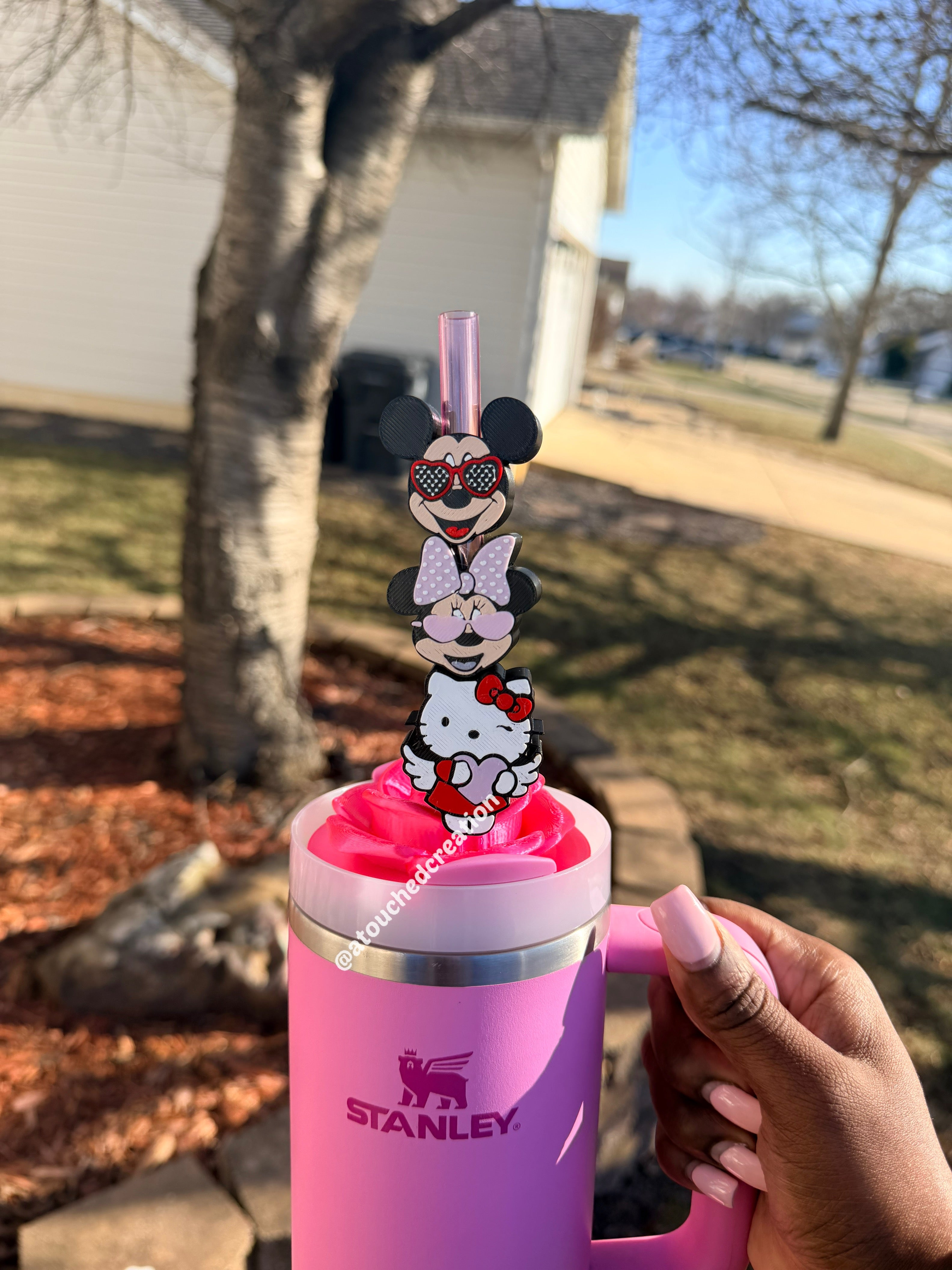 Valentines Day Straw Toppers