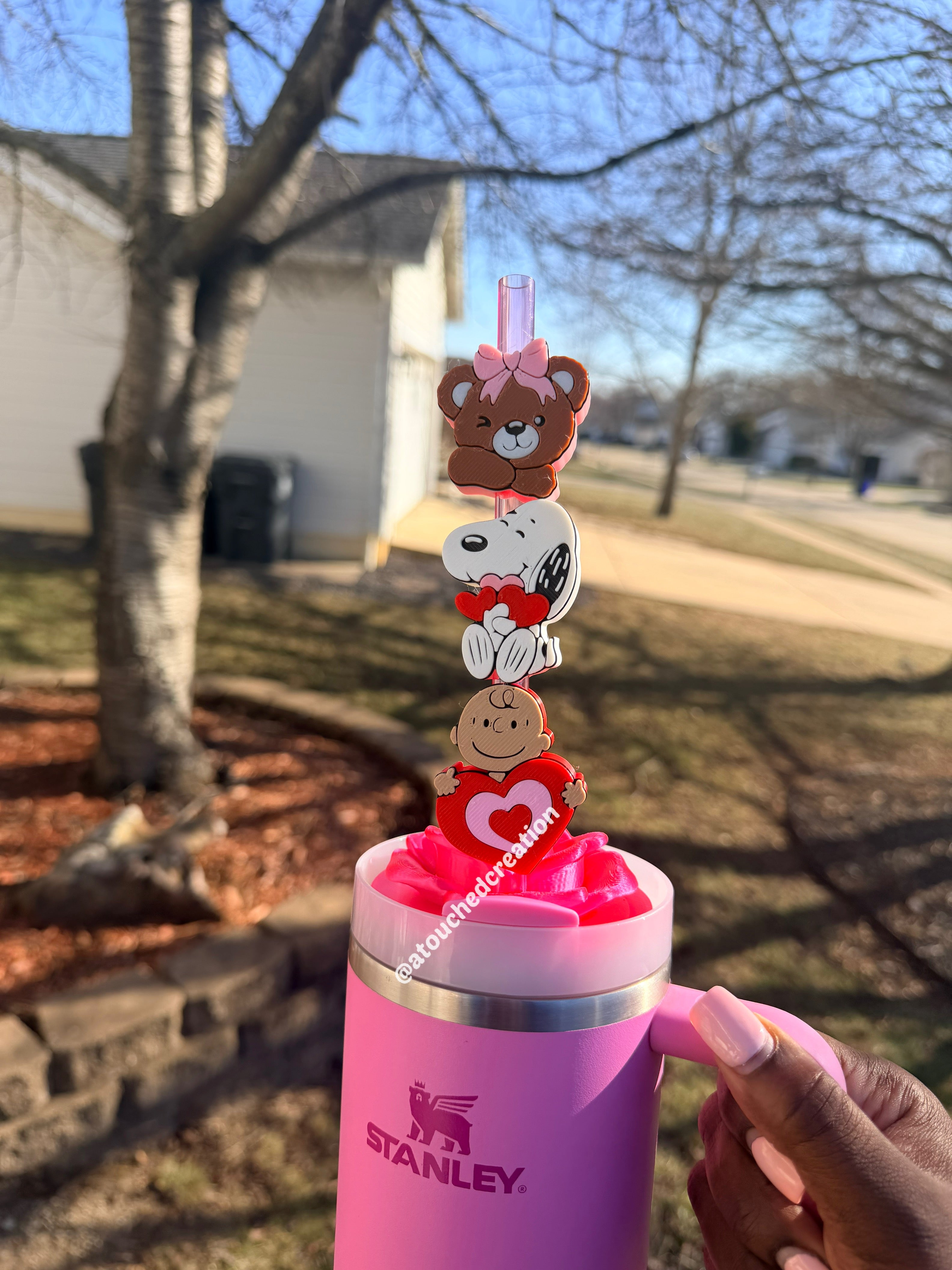 Valentines Day Straw Toppers