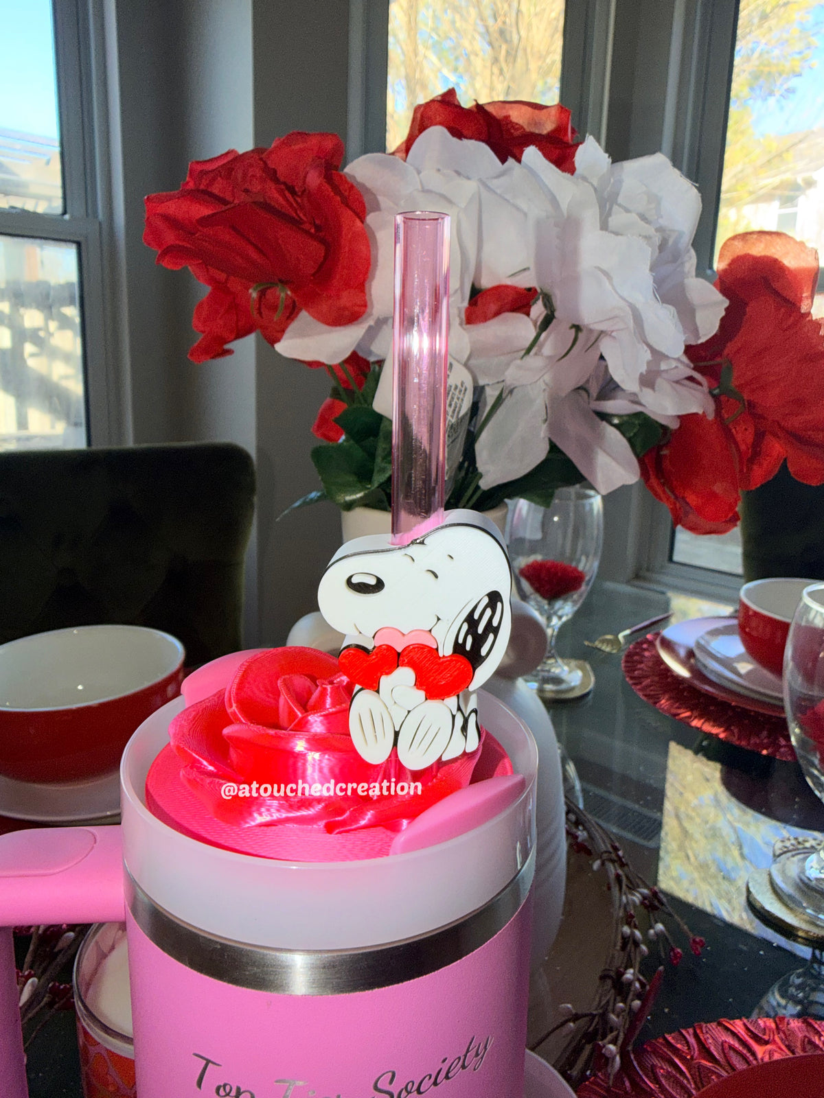 Valentines Day Straw Toppers