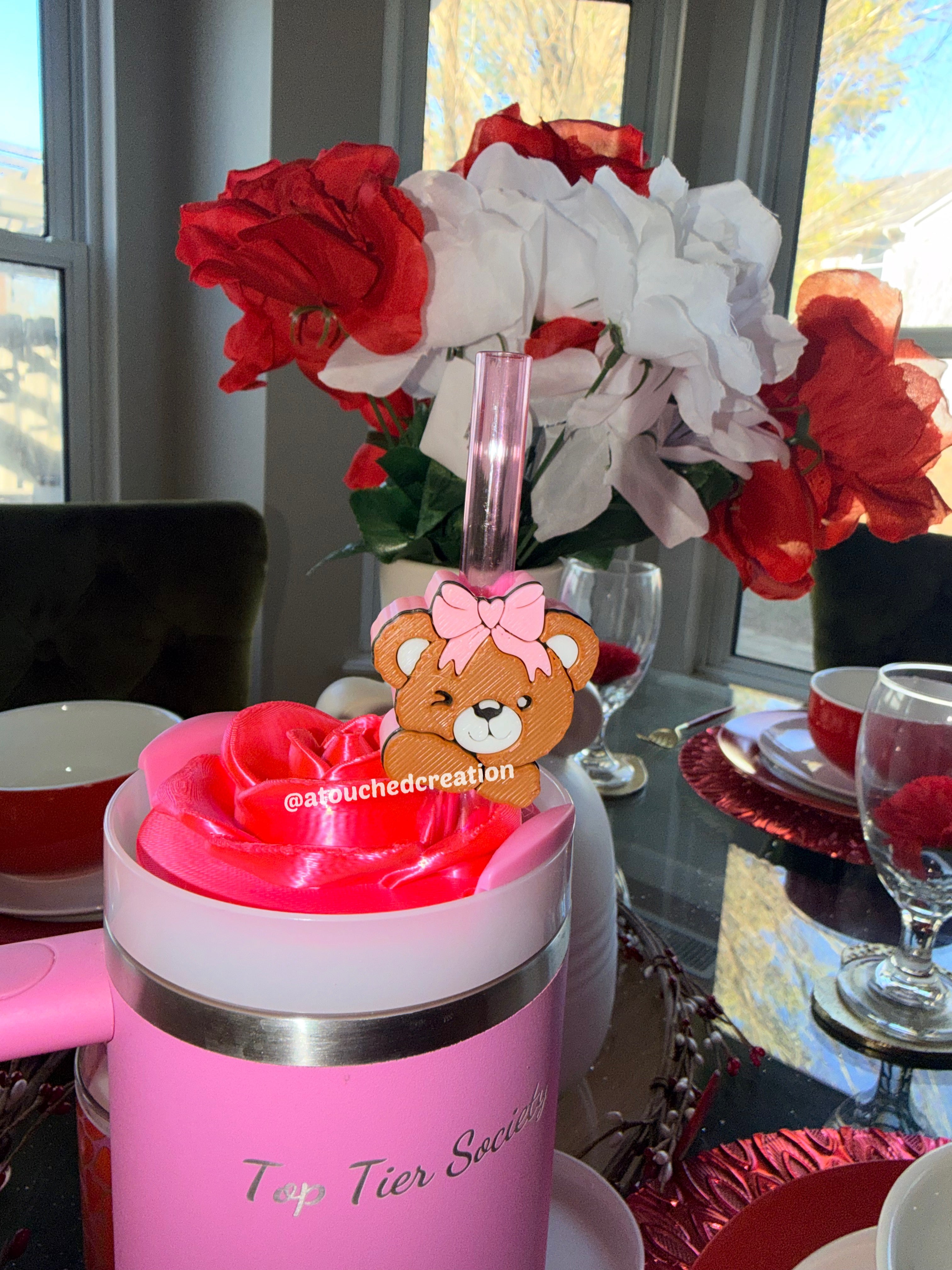 Valentines Day Straw Toppers