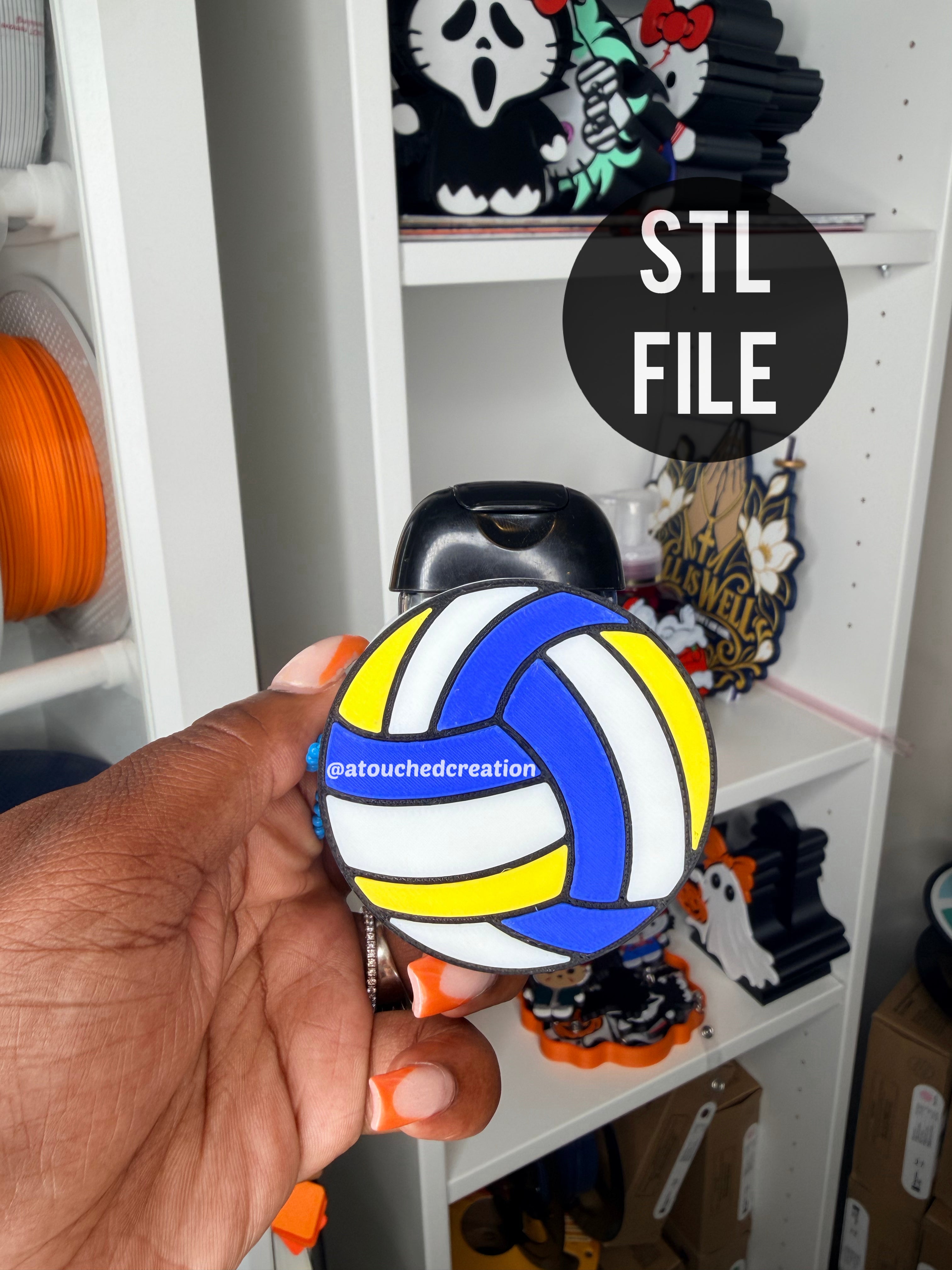 VOLLEYBALL SANITIZER HOLDER Digital File 3MF | STL