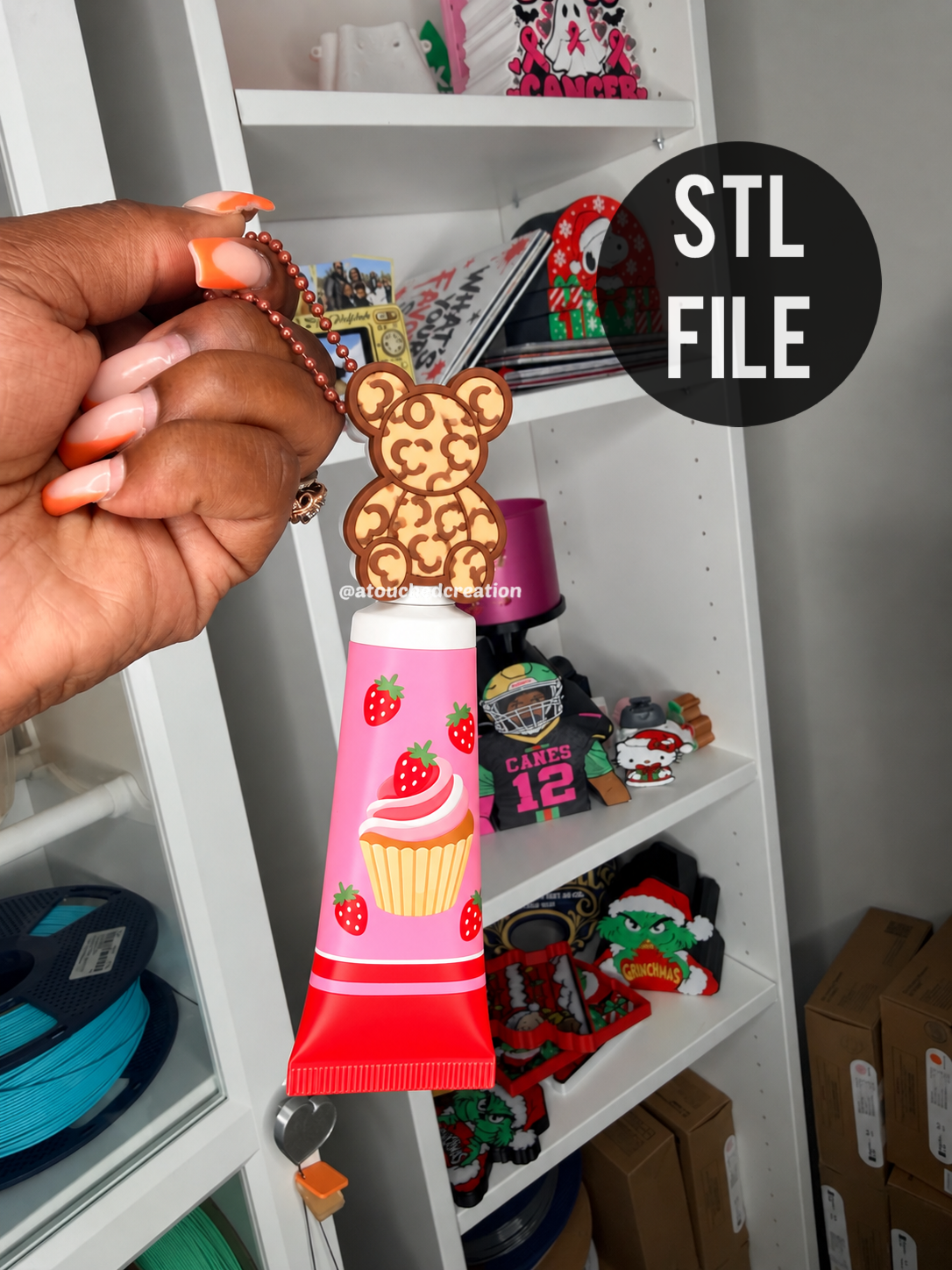 C Bear LOTION Holder | Digital File 3MF STL