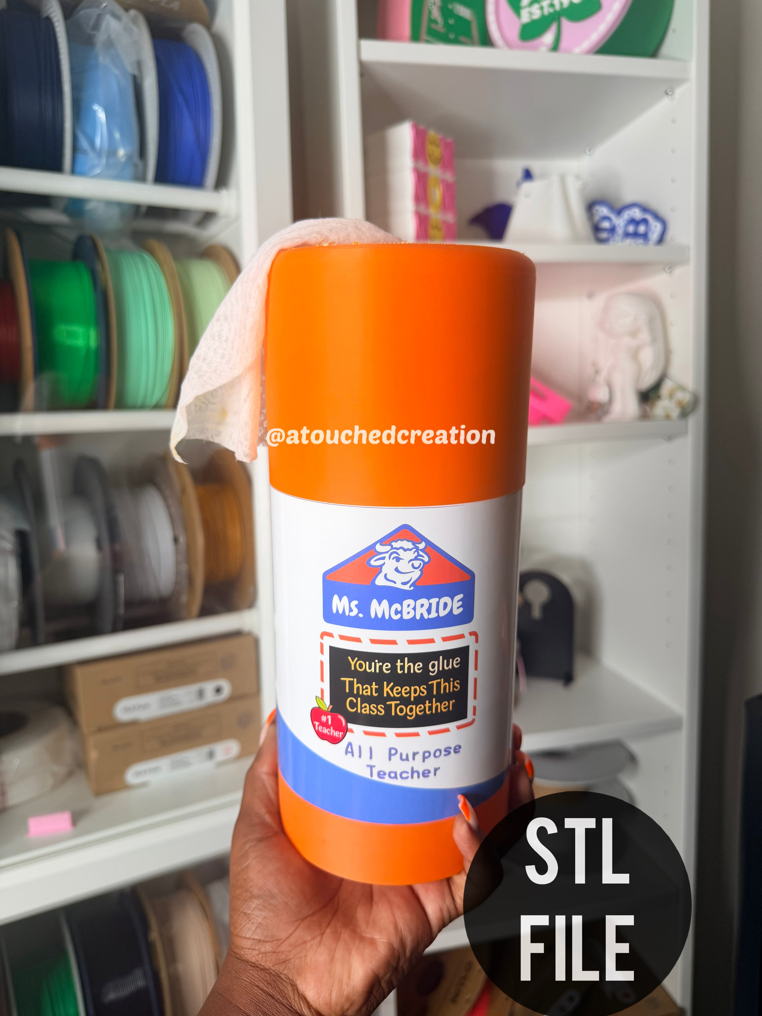JUMBO GLUE STICK SANITIZER HOLDER 3MF | STL FILE