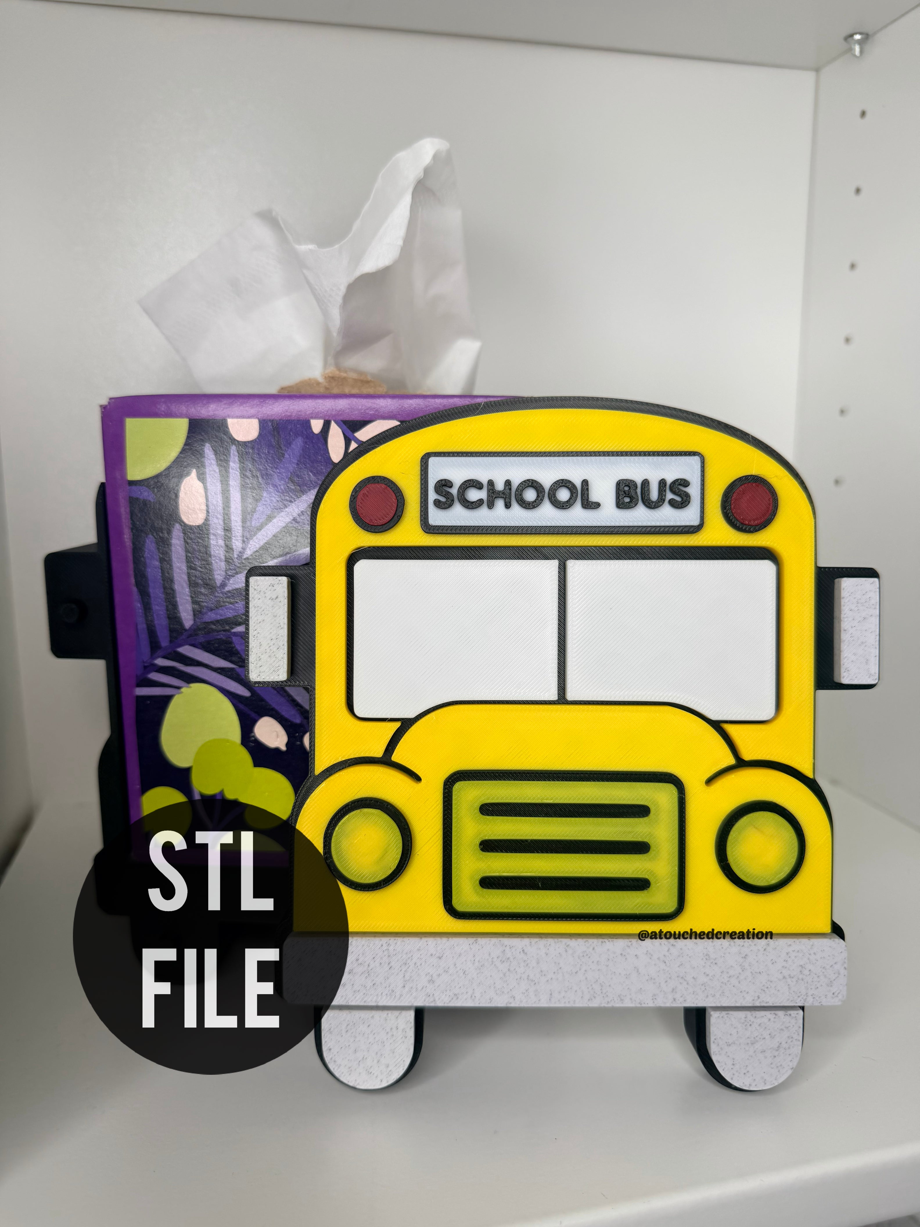 School Bus TISSUE BOX 3MF | STL FILE