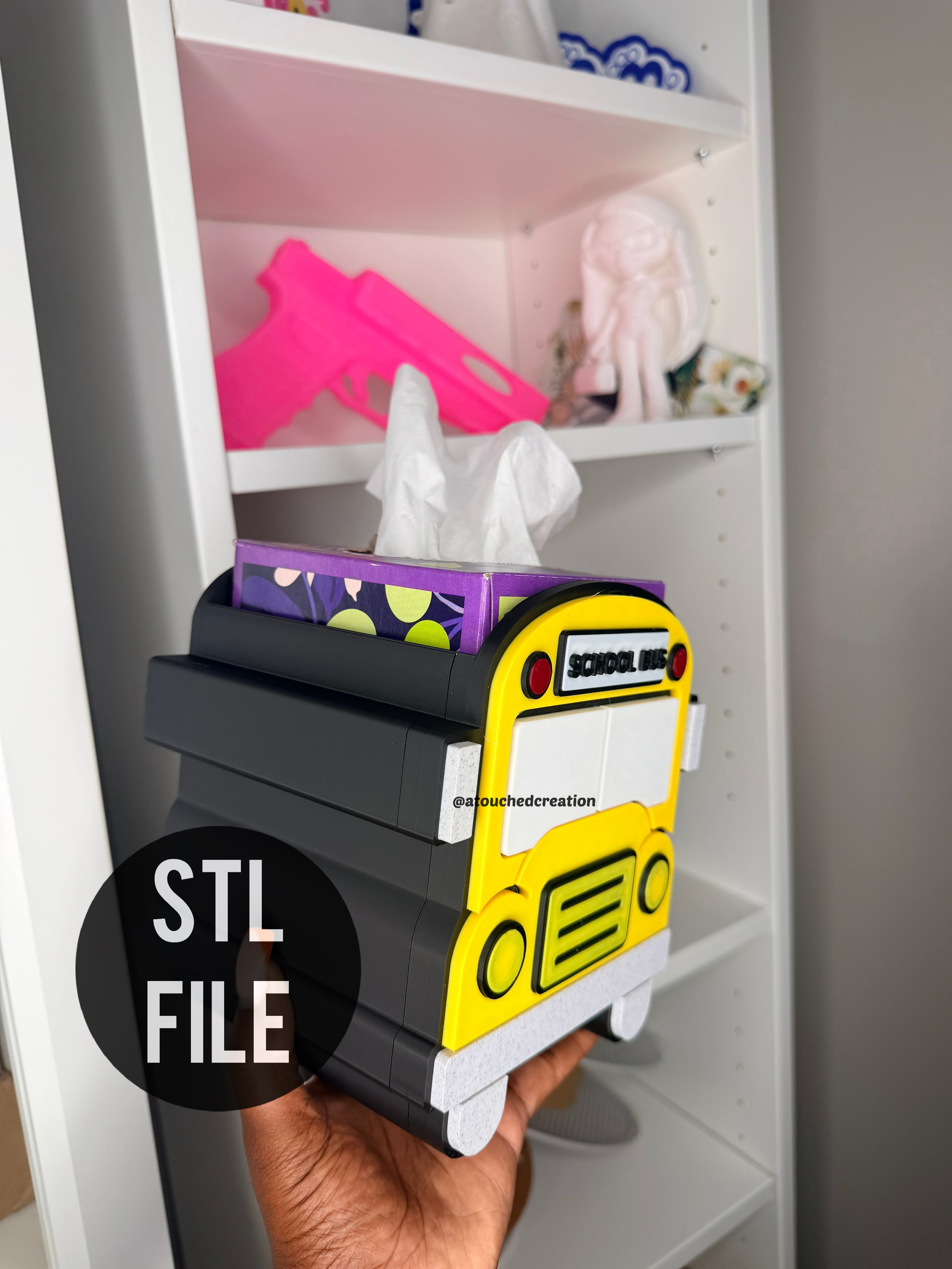 School Bus TISSUE BOX 3MF | STL FILE