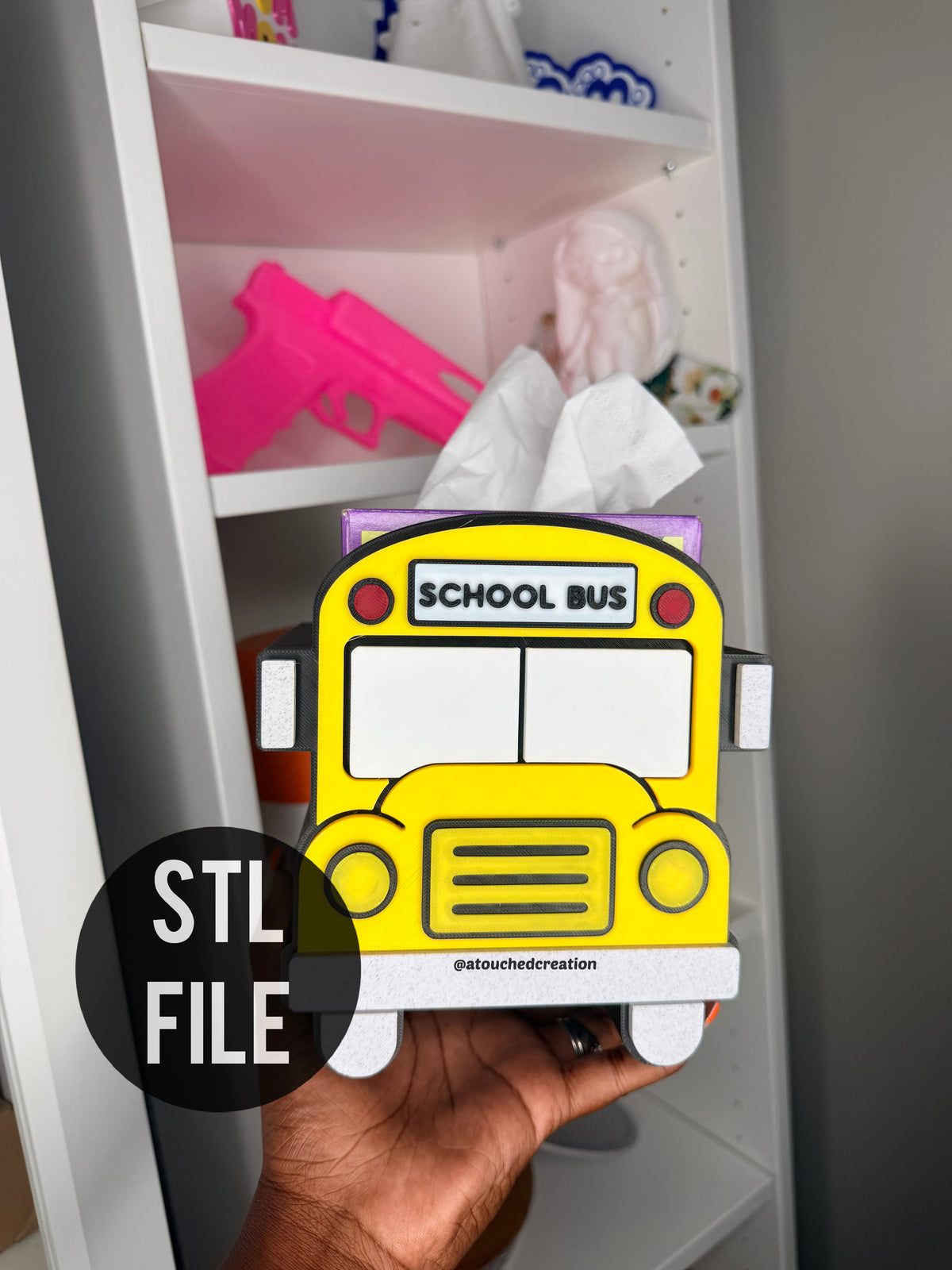 School Bus TISSUE BOX 3MF | STL FILE