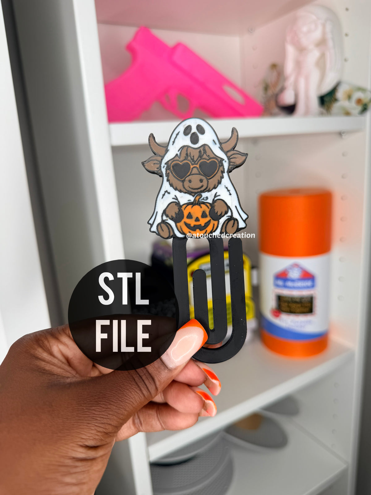 Halloween Highland cow jumbo paperclip 3MF | STL FILE