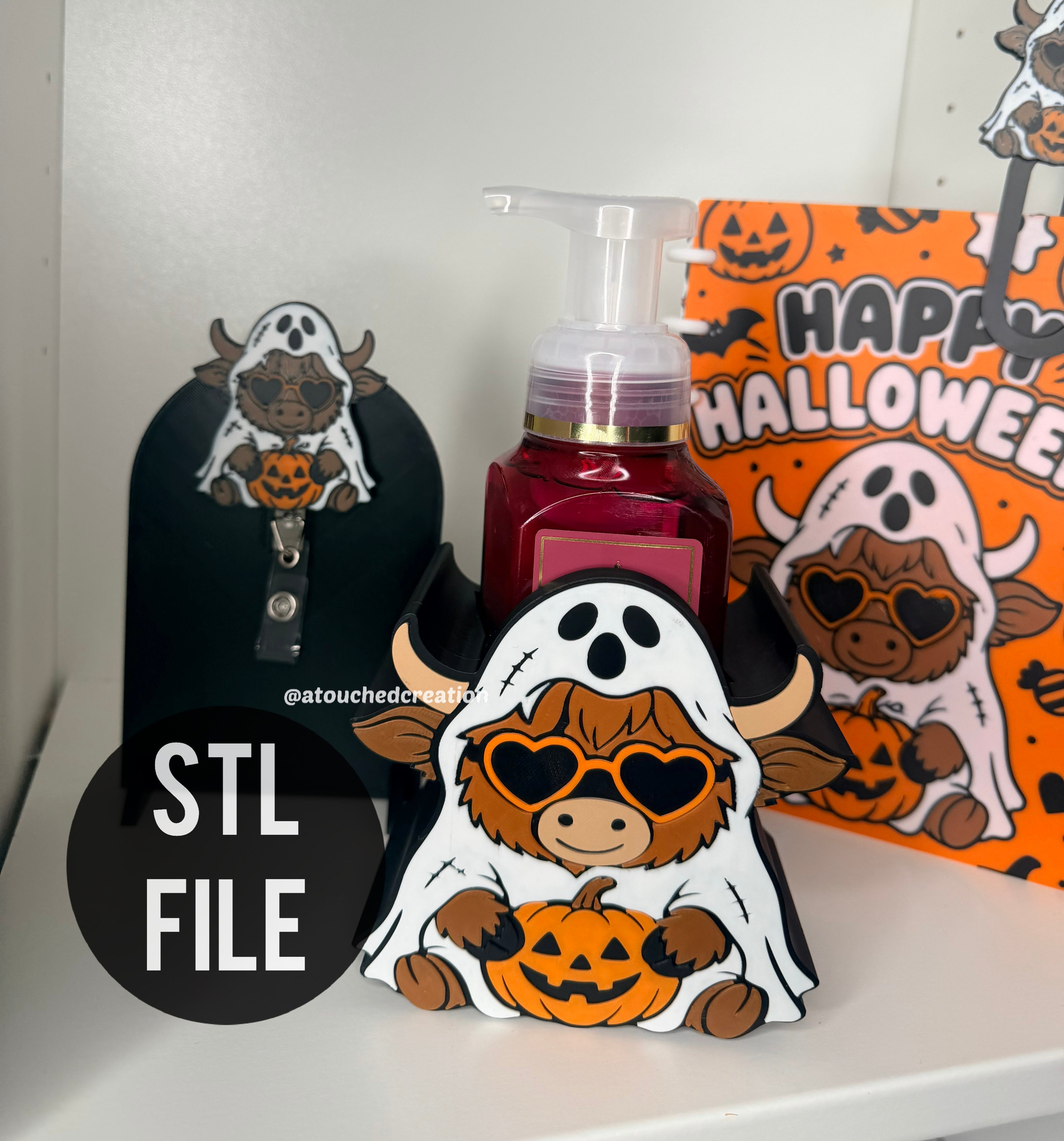 Highland Cow Halloween Soap Holder 3D File