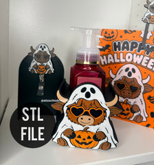 Highland Cow Halloween Soap Holder 3D File